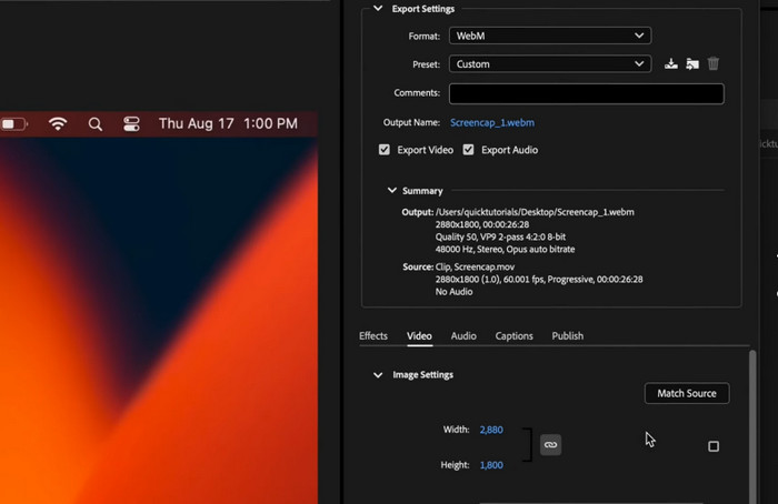 Adobe Media Encoder Conversion