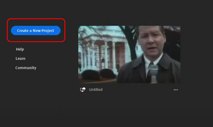 Create New Project Premiere Rush