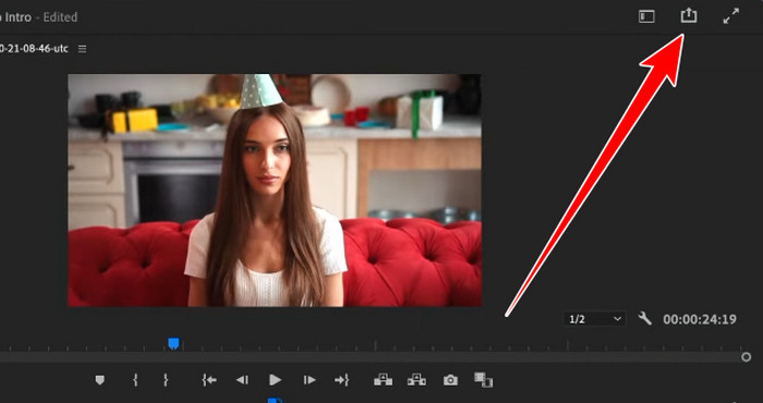 Export Button Premiere Pro