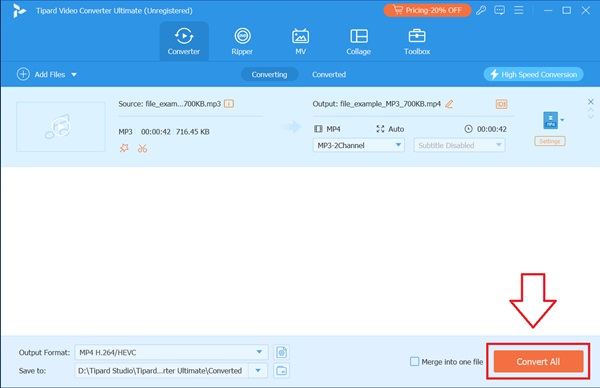 Convert Audio to MP4