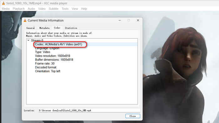 Play AV1 in VLC