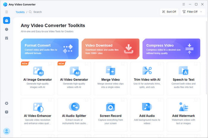 Main Interface Any Video Converter