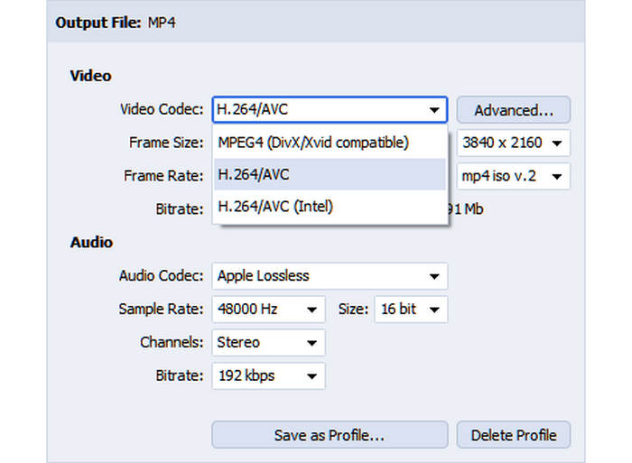 Limited Output Codecs in AVS Video Converter