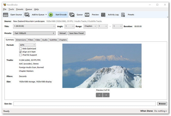 HandBrake AV1 Converter