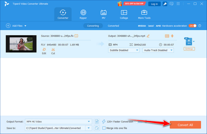Start Converting FLV