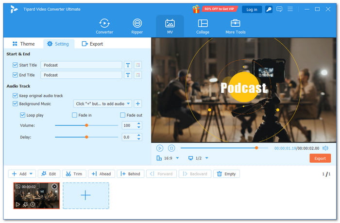 Tipard Video Converter Ultimate for Editing Video Podcasts