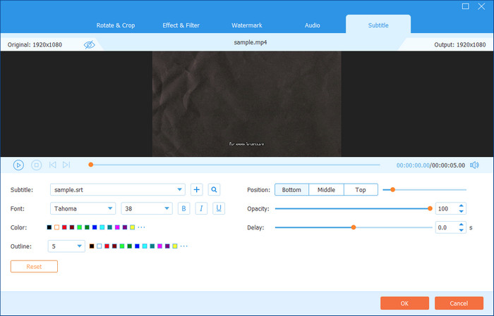 Tipard Subtitle Editor