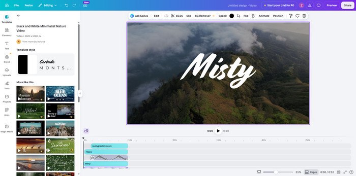 Canva-videoeditori