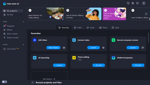 Movavi Editor Interface