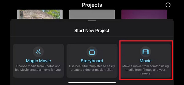 Create a Project in iMovie