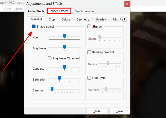 VLC Image Adjust