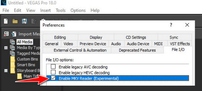 Enable MKV Experimental