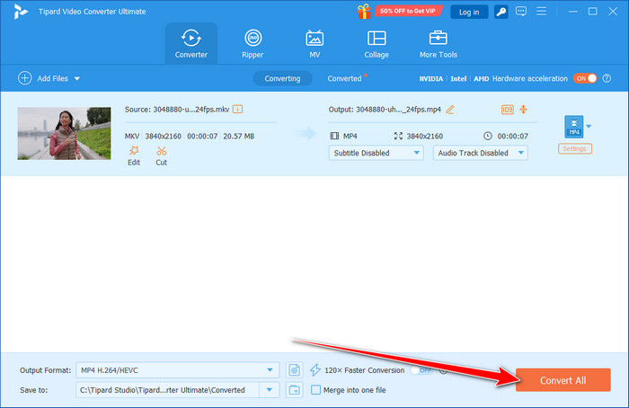Start Converting MKV
