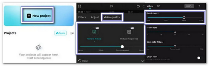 Upscale Video On Capcut Mobile