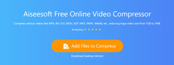 Aiseesoft Ücretsiz Çevrimiçi Video Kompresörü