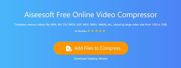 Compressor de vídeo online gratuito Aiseesoft