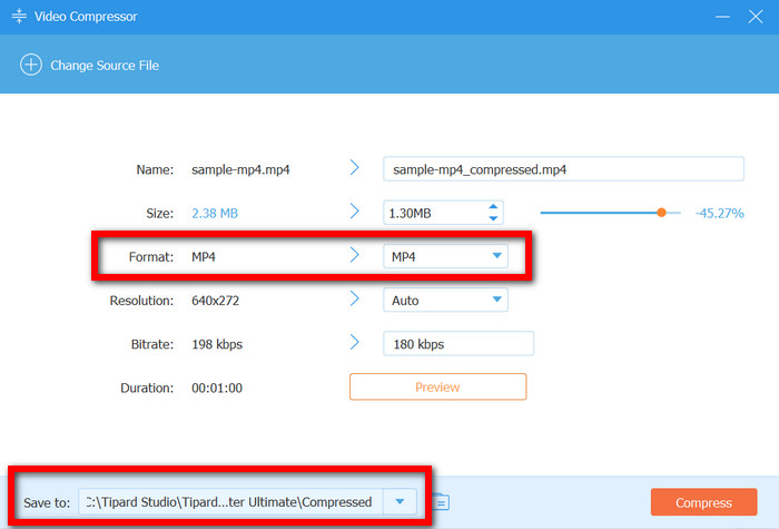 Output Format Destination