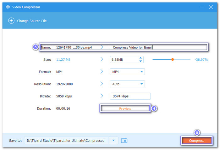 Preview And Start Compressing