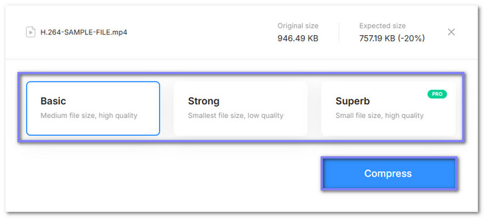 Clideo Compress H264 Videos