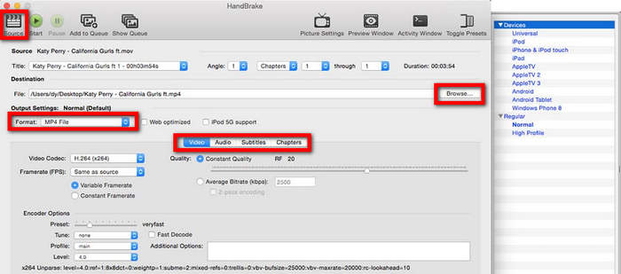 Handbrake Convert Video