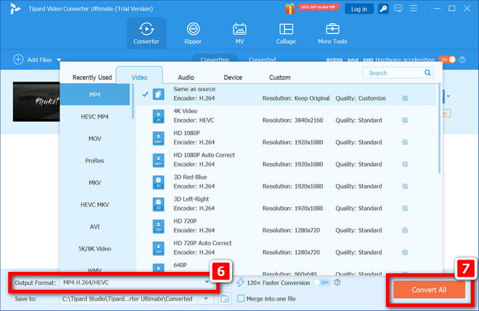 Output Format Convert All