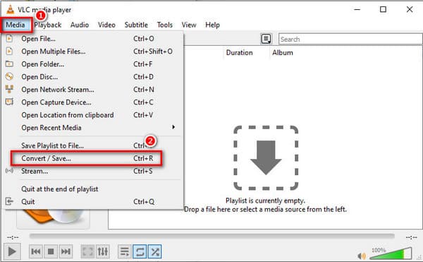 VLC Ir para Conversor