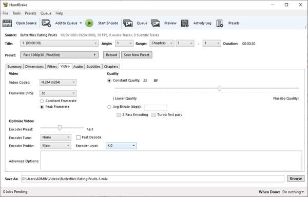 Handbrake Choose MKV Format