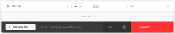Convertio MKV to GIF Converter
