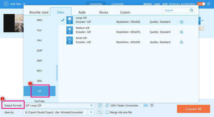 Output Format GIF Tipard
