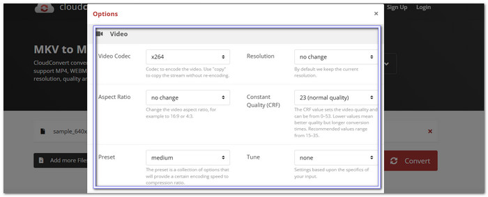 Configuración abierta