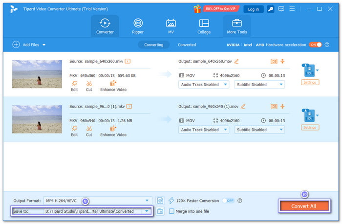 Comienza a convertir MKV a MOV
