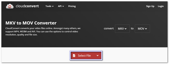 Sube un archivo MKV para cambiar