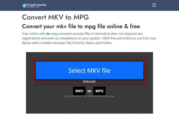 FileProInfo Přidat MKV