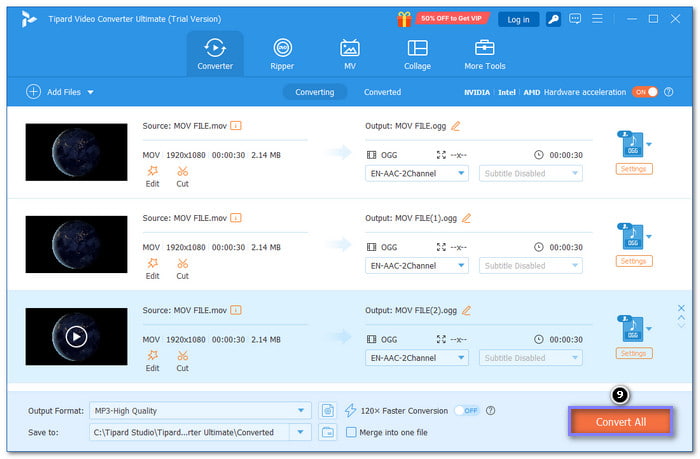 Convert Large MOV Files to Ogg