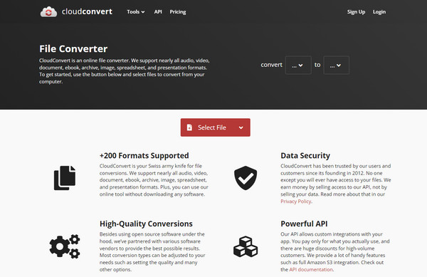 Cloudconvert Ana Sayfası