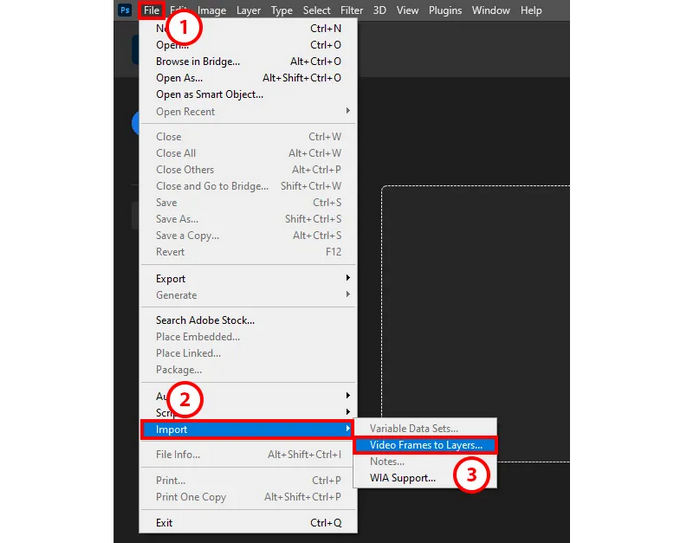 Add MP4 Video to Photoshop