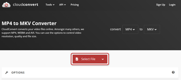 Upload MP4 to CloudConvert