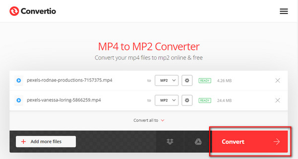 Convertio Converteer MP2