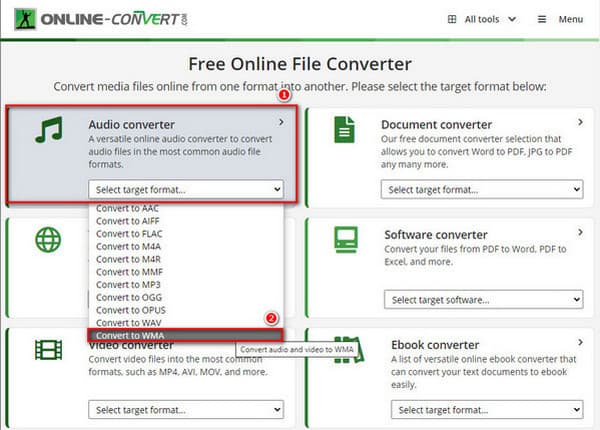 Convertitore audio online