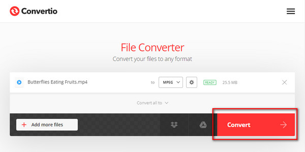 Convertio Converti un file