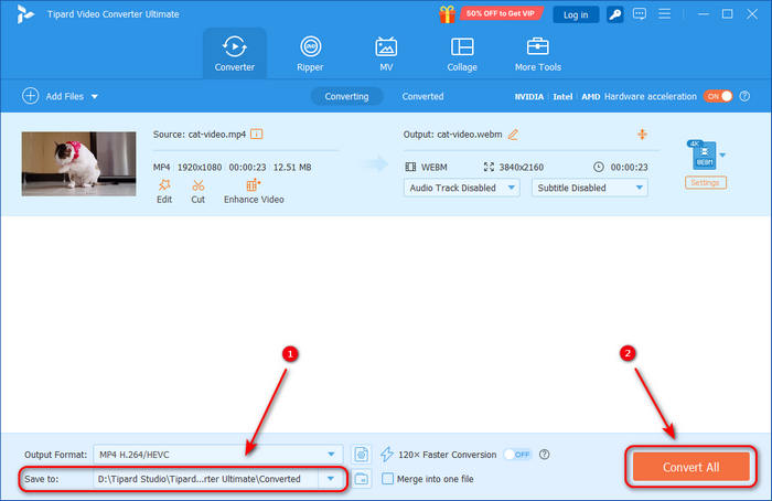 Convert Mp4 to Webm in Tipard