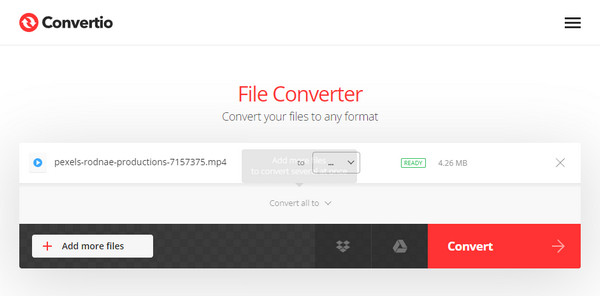 Convertio Clique no botão Converter