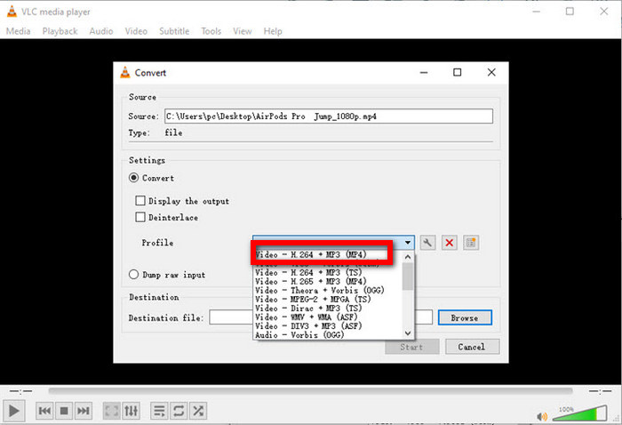 Profile Output Format