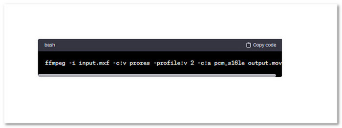 FFmpeg Convert MXF to MOV