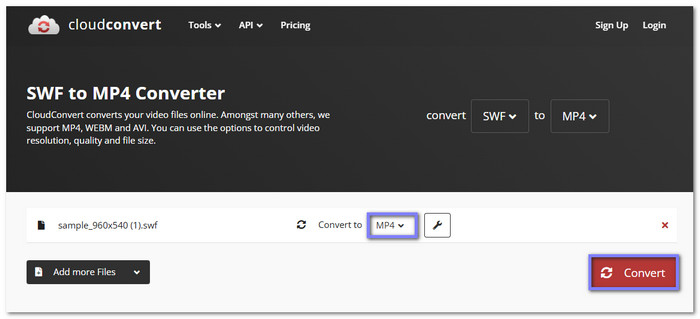 Convertio Convert SWF to MP4