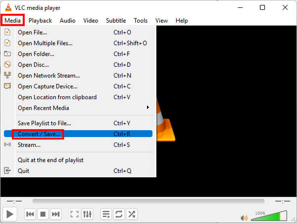 Импортировать файл в VLC