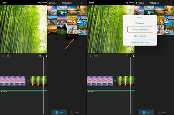 iMovie crea immagine nell'immagine iPad