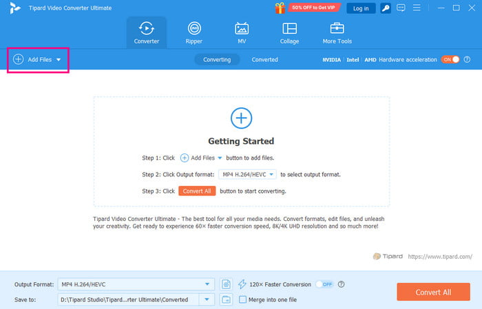 Add Files Button Tipard
