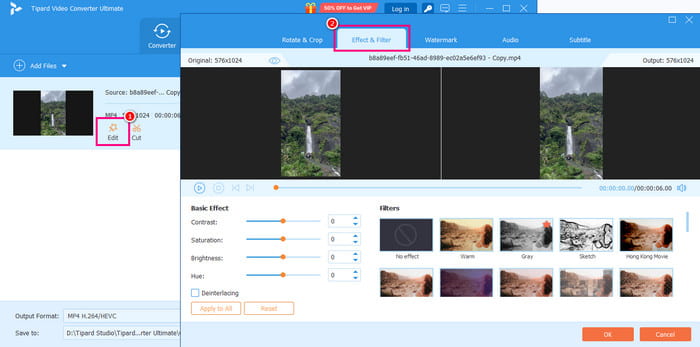 Effects and Filters Tipard