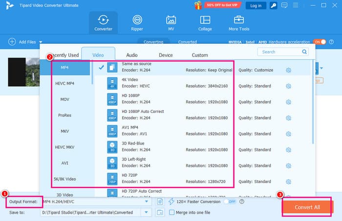Output Format Convert Tipard